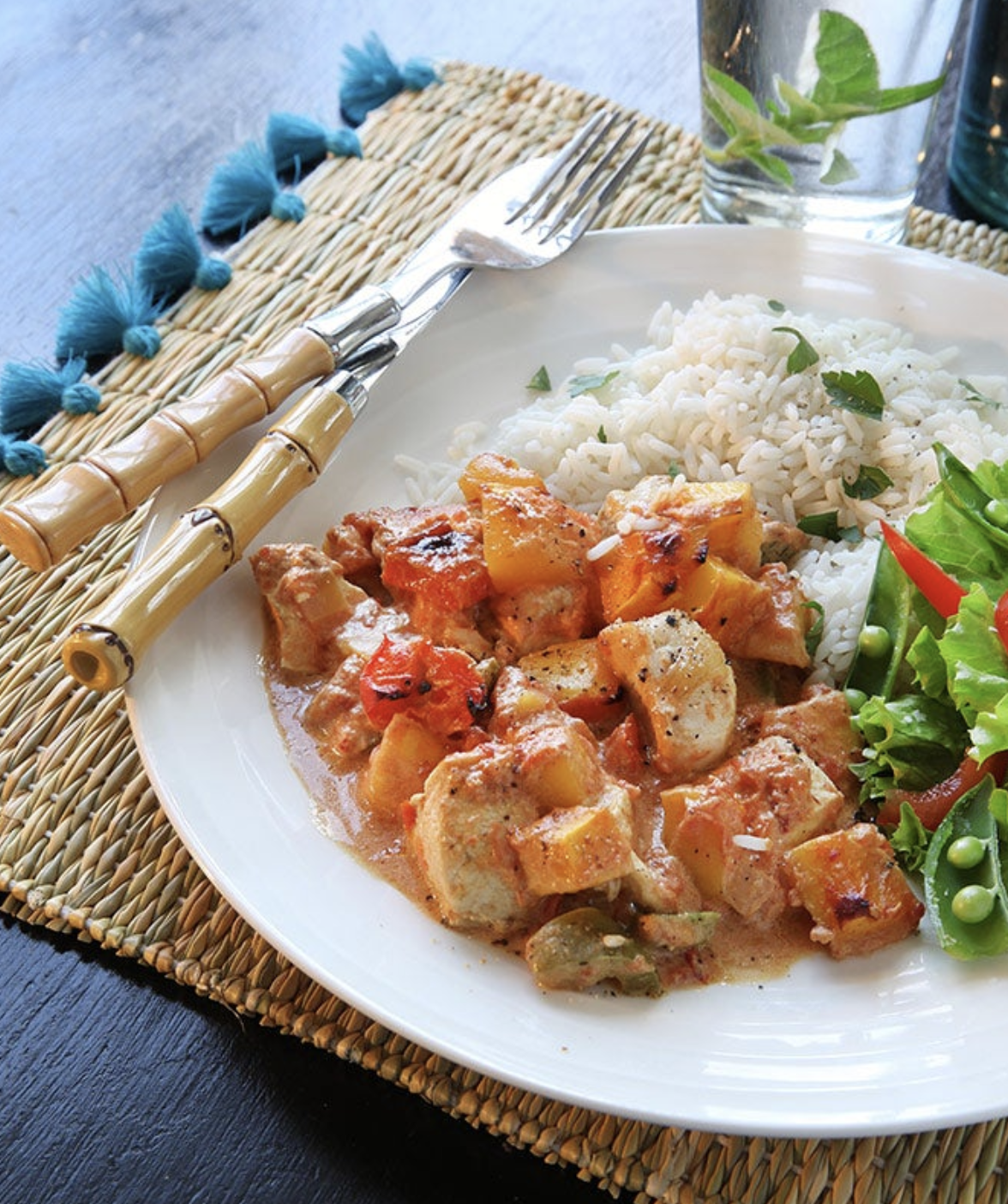 Kycklinggratäng med mango och&nbsp;curry